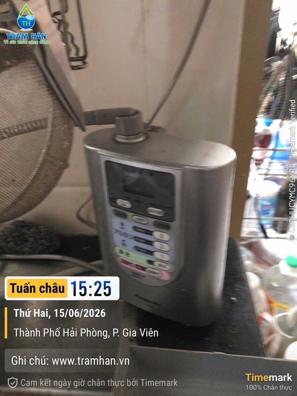 Máy ion kiềm Panasonic tại nhà khách hàng – Gia Viên